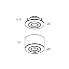 Dals Lighting LEDRDM1-WH 1.1W White 2" LED Mini Puck Light