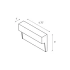 Dals Lighting LEDSTEP001D-WH 3W 4.75" White Horizontal Step Light