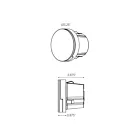 Dals Lighting LEDSTEP004D-WH 3W White Round Step Light