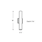 Dals Lighting LEDVAN001-CC-18CH 16W Chrome LED Vanity Light
