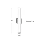 Dals Lighting LEDVAN001-CC-24SN 16W Satin Nickel LED Vanity Light