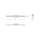 Dals Lighting LEDVAN003-CC-32SN 38W Satin Nickel LED Vanity Light