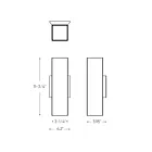 Dals Lighting LEDWALL-B-BK 28W 11.75" Black LED Wall Sconce