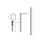 Dals Lighting LSQP-CC-BK 3W 12" Black Path Light