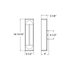 Dals Lighting LWJ16-CC-BK 20W Black Outdoor Wall Mount