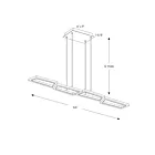 Dals Lighting PDL44-3K-WH Geo 40W White LED Pendant