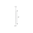 Dals Lighting PDLED120-48-WH PDLED 30W White Pendant