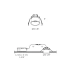 Dals Lighting RGM2-CC-WH 8W 2″ White Regressed Gimbal Recessed Light