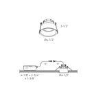 Dals Lighting RGM4-CC-BK 12W 4" Black Gimbal Recessed Light