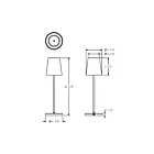 Dals Lighting RTL-3C-SA 2W 14" Sage Green Table Lamp
