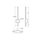 Dals Lighting RWS24-CC-BK 6W Black Wall Sconce