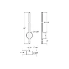 Dals Lighting RWS48-CC-BK 14W Black Wall Sconce