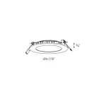 Dals Lighting SM-PNL6WH 15W 6" White Recessed Light