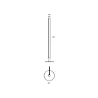 Dals Lighting SM-STFL50-BK 14W 50" Black Floor Lamp