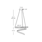 Dals Lighting SPR20-CC-BK Helix 30W Black Pendant