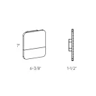 Dals Lighting SQS06-CC-BK 8.5W Black Wall Sconce