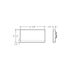 Dals Lighting SQSTP-CC-BK 3W 6.37" Black Horizontal Step Light