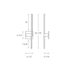 Dals Lighting STK21-3K-BK 7W Black Wall Sconce