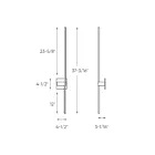 Dals Lighting STK37-3K-BK 13W Black Wall Sconce