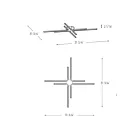 Dals Lighting STRFM-3K-BK Black Flush Mount