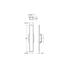 Dals Lighting SWS24-CC-BK 20W 24" Black Slim Wall Mount