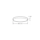 Dals Lighting TLFM12-CC-WH 25W 12" White Flush Mount