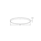 Dals Lighting TLFM21-CC-WH 45W 21" White Flush Mount
