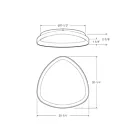 Dals Lighting TRFM22-CC-WH 40W 22" White Flush Mount