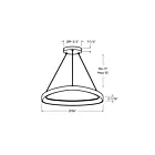 Dals Lighting TRPD34-CC-WH 80W White Pendant