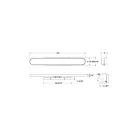 Dals Lighting VAO32-CC-BK 34W Black LED Vanity Light