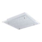 Eglo 201297A Priola 1-Light 16W White and Satin Nickel LED Ceiling Light