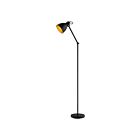 Eglo 203448A Priddy 1-Light 60W Black and Gold Floor Lamp