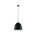 Eglo Mareperla 203951A 1-Light 60 Watt Black and Crystal Effect Pendant