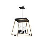 Eglo Paulino 204595A 4-Lights 400 Watt Gold and Black Pendant