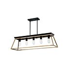 Eglo Paulino 204596A 5-Lights 500 Watt Gold and Black Pendant