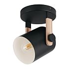 Eglo 43046A Hornwood 1-Light 40W Black and Creme Ceiling Light