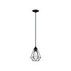 Eglo Tarbes 94187A 1-Light 100 Watt Black Pendant