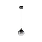 Eglo Oilella 99616A 1-Light 60 Watt Black and Brass Pendant