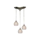 ELK Home Kersey Configurable 10341-3 Satin Nickel 3 Lights 120W Multi Pendant