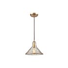 ELK Home Hand Formed Glass 10486-1 Satin Brass 1 Light 60W Mini Pendant