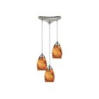 ELK Home Mini Vortex 10089-3RV Satin Nickel 3 Lights 300W Mini Pendant
