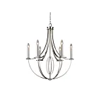ELK Home 10121-6 Dione 360W 6-Lights Polished Nickel Chandelier