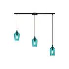 ELK Home Hammered Glass Configurable 10331-3L-HAQ Oil Rubbed Bronze 3 Lights 180W Multi Pendant