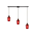 ELK Home Hammered Glass Configurable 10331-3L-HRD Oil Rubbed Bronze 3 Lights 180W Multi Pendant