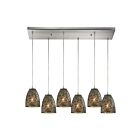 ELK Home Fissure Configurable 10465-6RC-BRF Satin Nickel 6 Lights 360W Multi Pendant