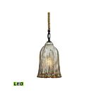 ELK Home Hand Formed Glass 10641-1-LED Oil Rubbed Bronze 1 Light 9.5W LED Mini Pendant
