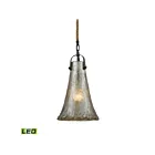 ELK Home Hand Formed Glass 10651-1-LED Oil Rubbed Bronze 1 Light 9.5W LED Mini Pendant