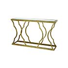 ELK Home 114-116 Antique Gold Leaf Metal Cloud Console Table