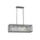 ELK Home Nadina 14341-4 Silverdust Iron 4 Lights 240W Linear Chandelier