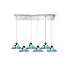 ELK Home Refraction Configurable 1477-6RC-CAR Polished Chrome 6 Lights 240W Multi Pendant